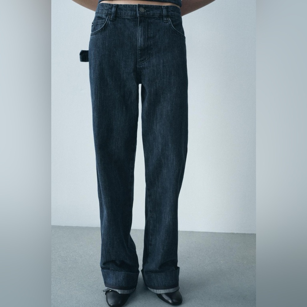 Zara Relaxed Mid Waist Jeans ZW Collection